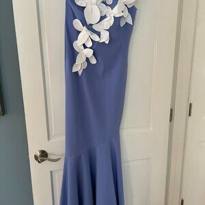 Frascara mermaid one shoulder gown